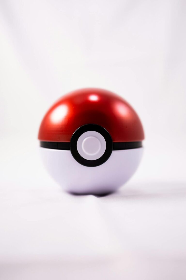 Pokémon Ball on White Surface